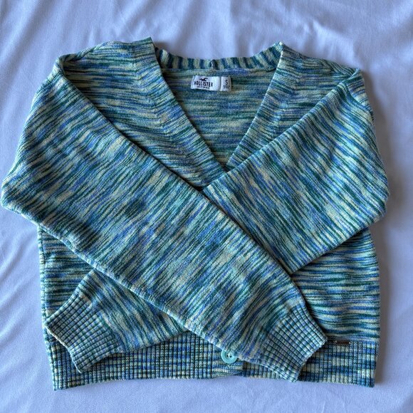 Hollister cardigan blue and green stripe size S - Picture 1 of 6